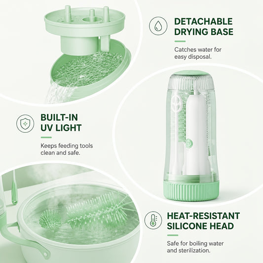 6-in-1 Electric Bottle Cleaner Brush Set