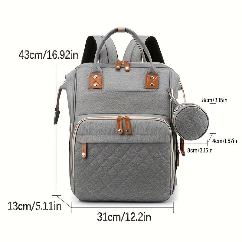 Women's Spacious Multi-Compartment Travel Backpack - Nylon Diaper & Everyday Bag for Moms & Professionals