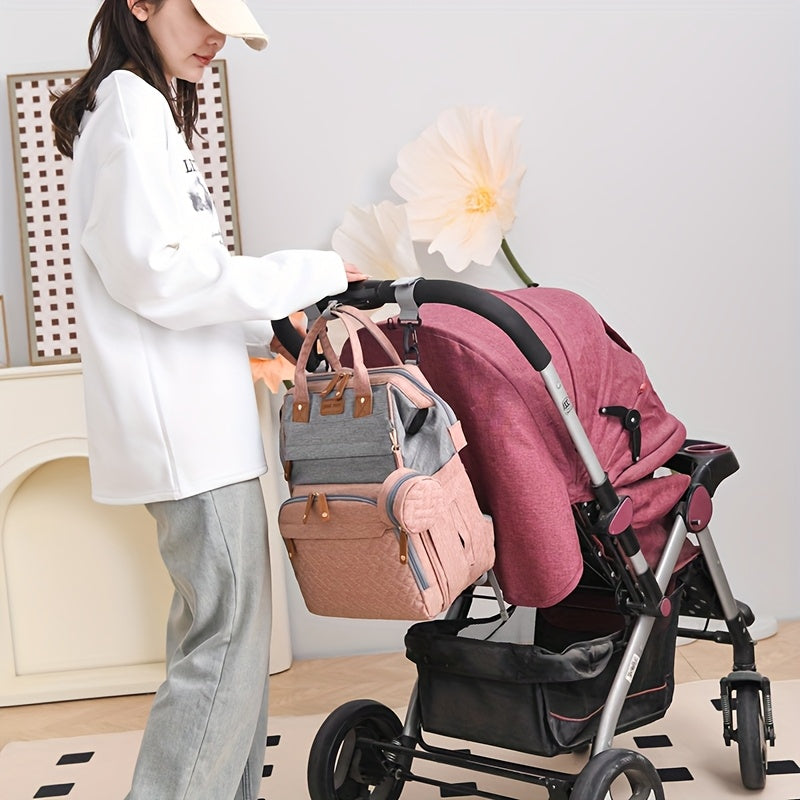 Women's Spacious Multi-Compartment Travel Backpack - Nylon Diaper & Everyday Bag for Moms & Professionals