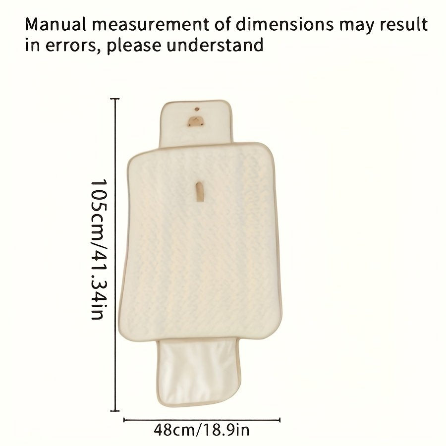 Cute Bear & Bunny Foldable Baby Changing Pad - Soft Portable Diaper Mat