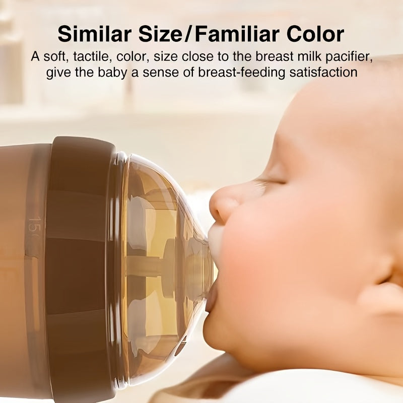 Collapsible Silicone Baby Bottle with Weighted Straw & Wide-Neck Nipple – 2 Pack