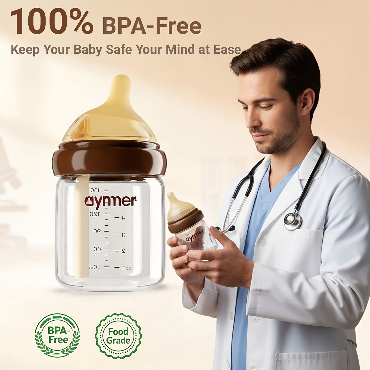 Anti-Colic Wide Neck Baby Bottle